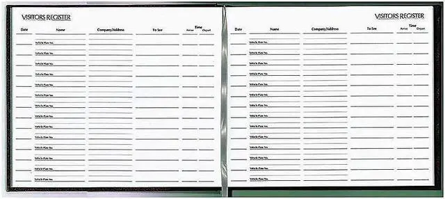 Alt view image 10 of 12 - National Visitor Register Book Black Hardcover 128 Pages 8 1/2 x 9 7/8 57802