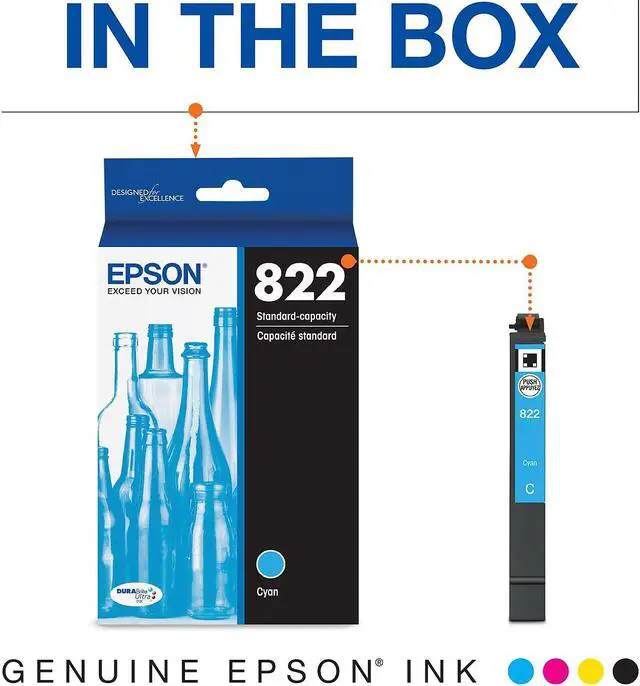 Alt view image 4 of 7 - T822220S T822 DURABrite Ultra Ink 240 Page-Yield Cyan