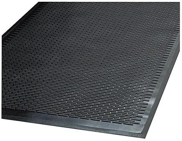 Alt view image 3 of 8 - Genuine Joe Scraper Outdoor Mat Rubber Traps Dirt/Grime 4'x6' Black 70467
