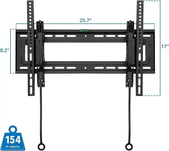 Alt view image 8 of 8 - Mount-It! Premium Tilt Wall TV Mount 154 Lbs. Max. (MI-382)