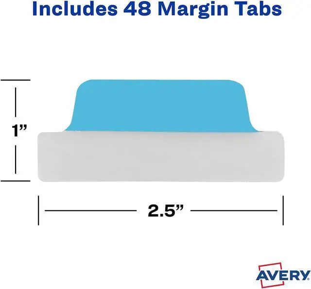 Alt view image 13 of 13 - Avery Tabs Repositionable 2-Sided 2-1/2"x1" 48/PK AST 74866