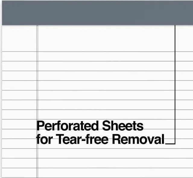 Alt view image 5 of 10 - TRU RED Notepads 8.5" x 14" Wide Ruled White 50 Sheets/Pad 12 Pads/Pack TR57372
