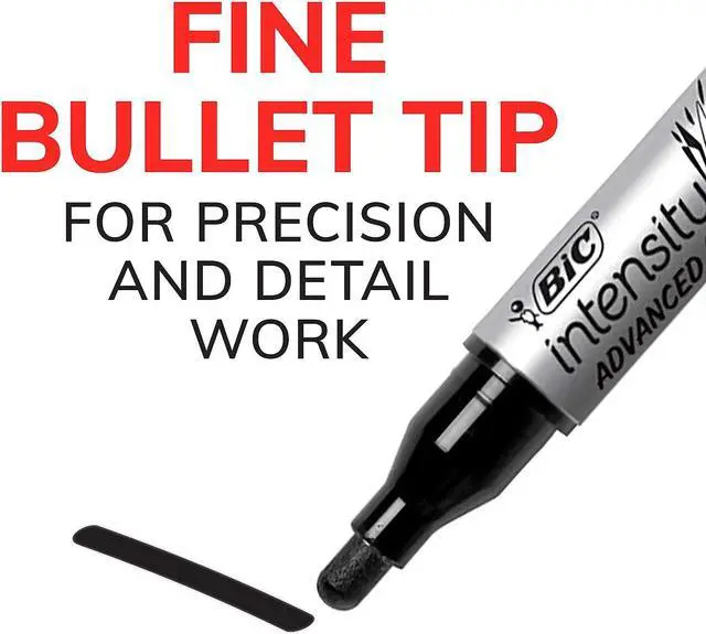 Alt view image 15 of 19 - BIC GELIPP121-AST Low Odor And Bold Writing Pen Style Dry Erase Marker, Bullet Tip, Assorted, 12