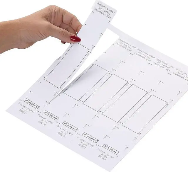 Alt view image 13 of 14 - Viewables Pocket Label Pulls, 1.63 x 10.13, White, 5/Sheet, 9 Sheets/Pack 68001