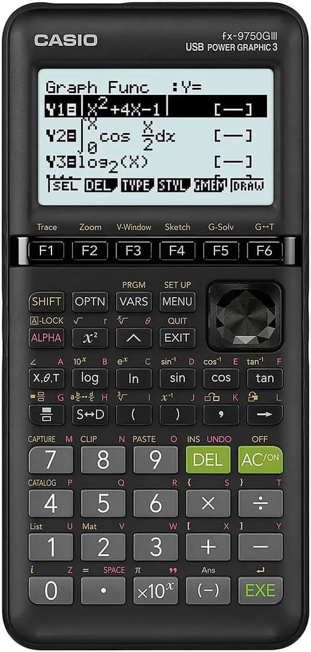 Alt view image 8 of 16 - Casio FX-9750GIII Graphing Calculator Black