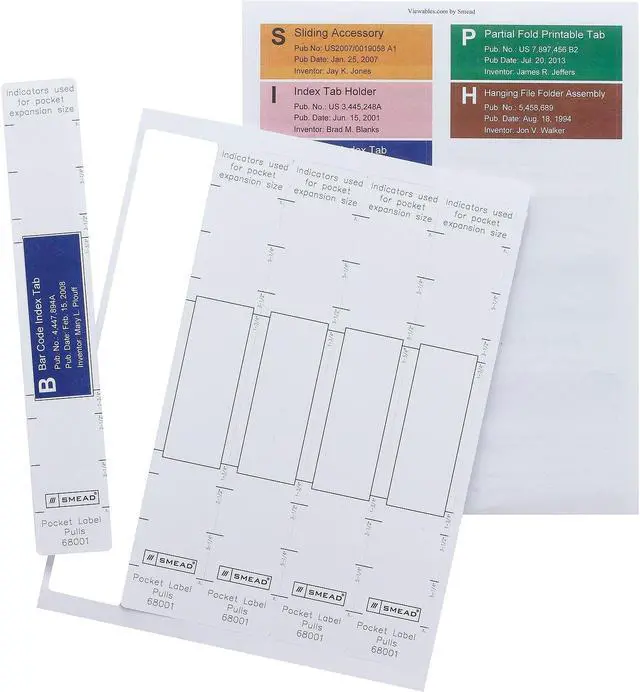 Alt view image 12 of 14 - Viewables Pocket Label Pulls, 1.63 x 10.13, White, 5/Sheet, 9 Sheets/Pack 68001