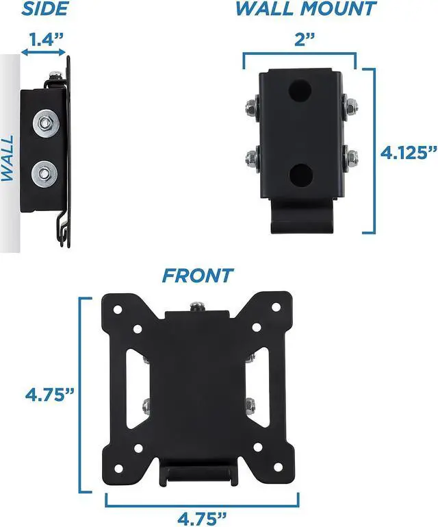 Alt view image 14 of 18 - Mount-It! Tilting TV Wall Mount 13-32" Displays (MI-203T)