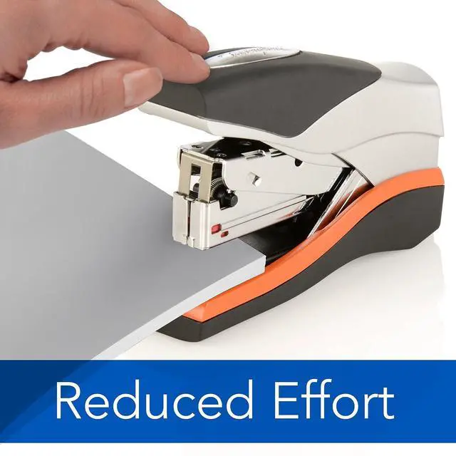 Alt view image 17 of 20 - Swingline Optima 40 Compact Stapler Half Strip 40-Sheet Capacity Black/Silver/Orange 87842