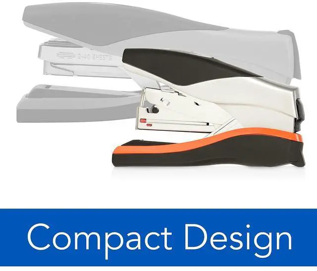 Alt view image 18 of 20 - Swingline Optima 40 Compact Stapler Half Strip 40-Sheet Capacity Black/Silver/Orange 87842