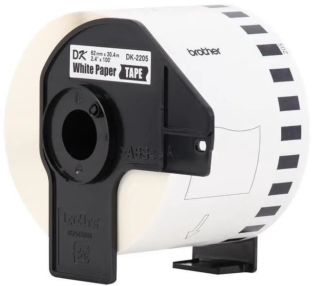 Alt view image 12 of 13 - Continuous Paper Label Tape, 2.4" x 100 ft, White, 3 Rolls/Pack