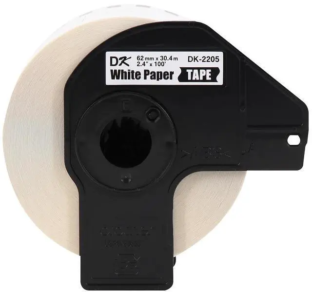 Alt view image 11 of 13 - Continuous Paper Label Tape, 2.4" x 100 ft, White, 3 Rolls/Pack