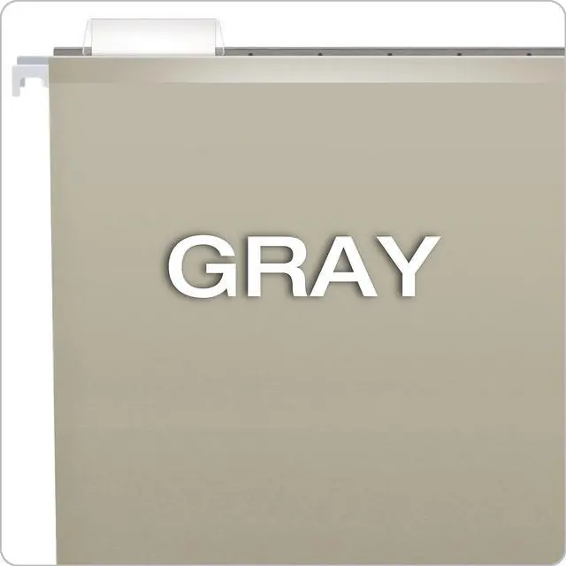 Alt view image 11 of 15 - Pendaflex Reinforced Hanging Folders 1/5 Tab Letter Gray 25/Box 415215GRA