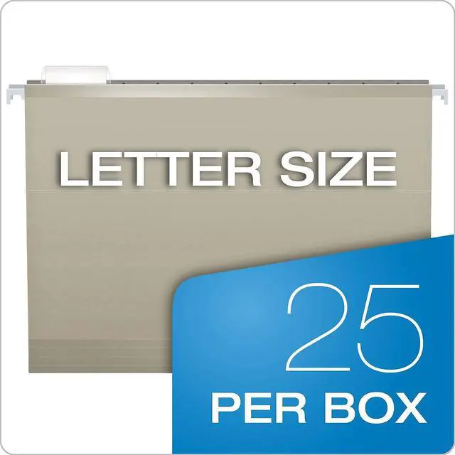 Alt view image 12 of 15 - Pendaflex Reinforced Hanging Folders 1/5 Tab Letter Gray 25/Box 415215GRA