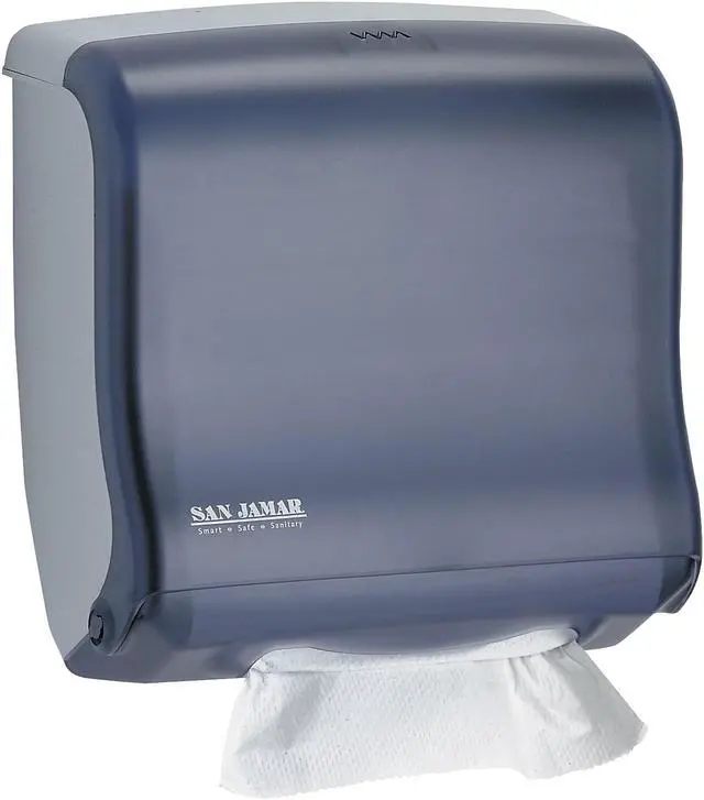 Alt view image 6 of 6 - San Jamar Ultrafold Fusion C-Fold & Multifold Towel Dispenser 11 1/2x5 1/2x11 1/2 Black T1755TBK