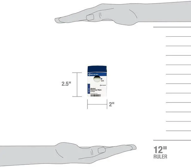 Alt view image 10 of 10 - First Aid Only Inc Alcohol Cleansing Pads 20/BX White FAE4001