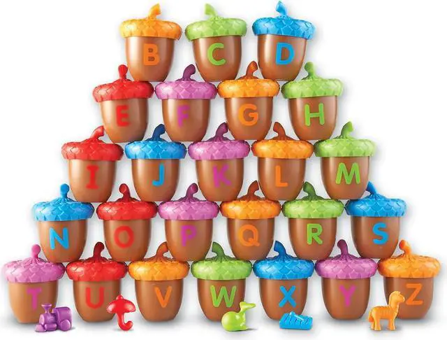 Alt view image 2 of 14 - Learning Resources Learning Essentials Alphabet Acorns Activity Set