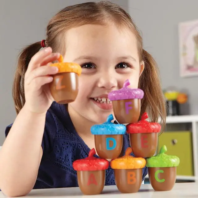 Alt view image 11 of 14 - Learning Resources Learning Essentials Alphabet Acorns Activity Set