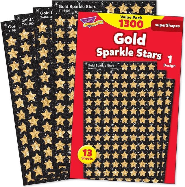 Trend Gold Sparkle Stars superShapes Stickers