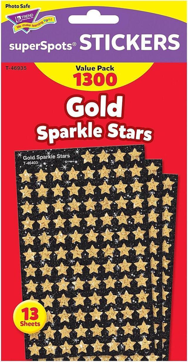 Trend Gold Sparkle Stars superShapes Stickers