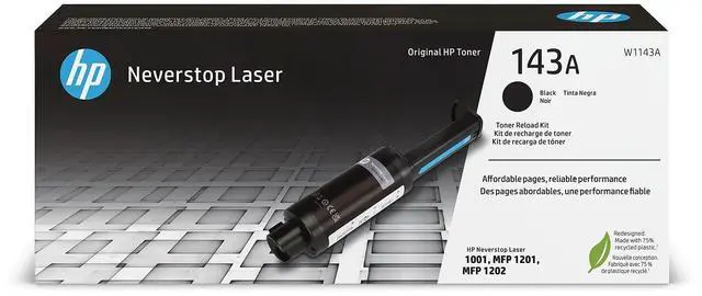 Alt view image 2 of 20 - HP 143A Black Neverstop Toner Reload Kit, W1143A
