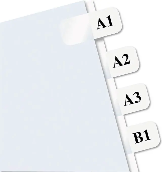 Alt view image 15 of 16 - Redi-Tag Laser Printable Index Tabs 7/16 Inch White 180/Pack 33001