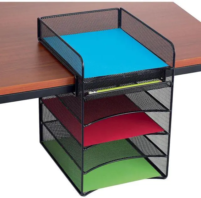 Alt view image 5 of 5 - Safco Horiz Hanging Organizer 10"x12"x14" Black 3240BL