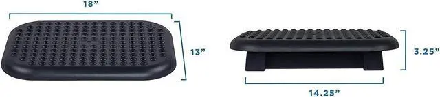 Alt view image 14 of 14 - Mount-It! Ergonomic Foot Rest Under Desk | Adjustable Tilt Footrest with Textured Massage Surface |  Black