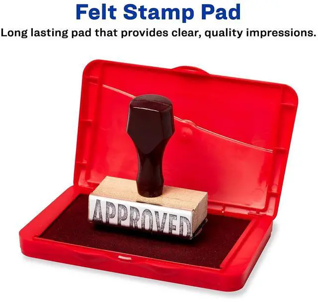 Alt view image 10 of 11 - Carter's Pre-Inked Felt Stamp Pad, 4.25 X 2.75, Black 21081