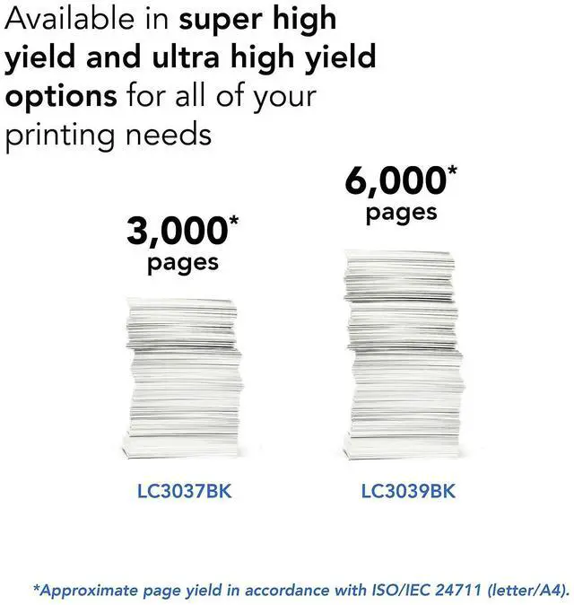 Alt view image 10 of 12 - Brother LC3037BK Super High Yield Ink Cartridge - Black