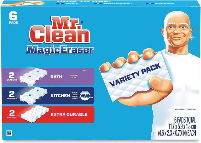 Mr. Clean Magic Eraser Variety Pack Extra Durable; Bath; Kitchen White 4.6  x 2.3 0.7 Thick White 6/Pack 69523PK 