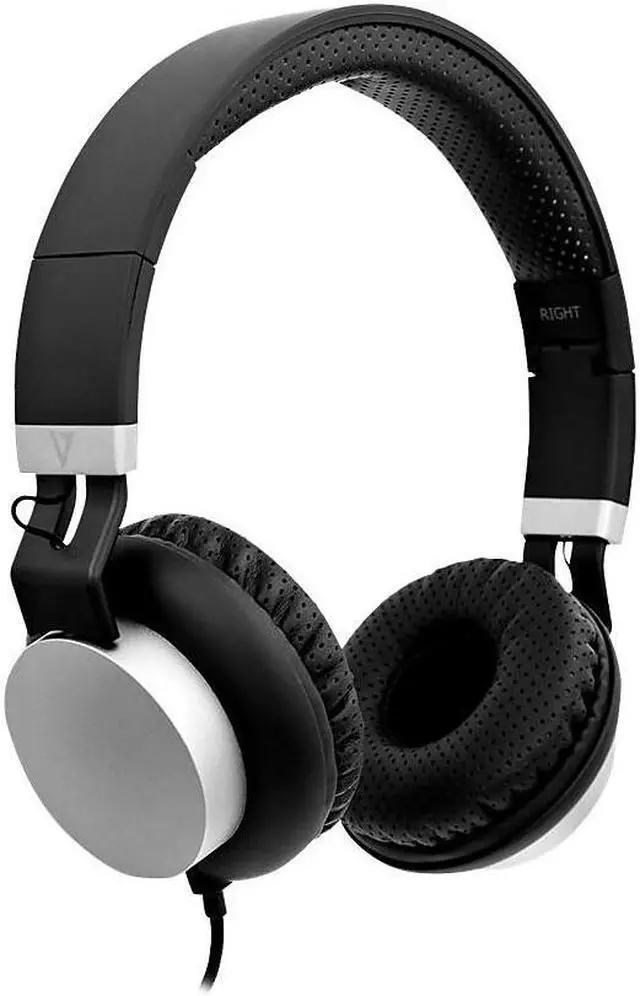Alt view image 17 of 20 - V7 Lightweight On-Ear Headphones - Black/Silver - Stereo - Black, Silver - Mini-phone - Wired - On-ear, Over-the-head - Binaural - Supra-aural - Noise Canceling