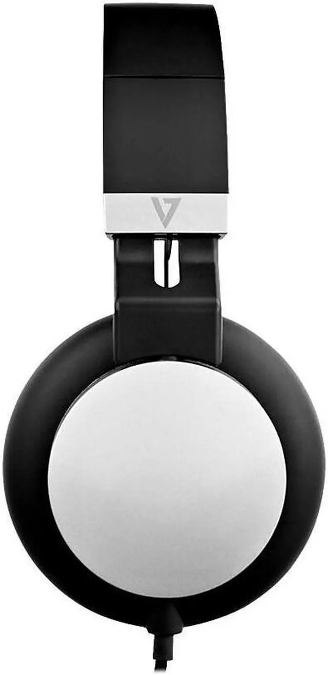 Alt view image 18 of 20 - V7 Lightweight On-Ear Headphones - Black/Silver - Stereo - Black, Silver - Mini-phone - Wired - On-ear, Over-the-head - Binaural - Supra-aural - Noise Canceling