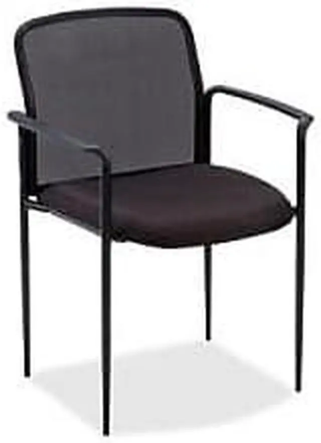 Alt view image 2 of 8 - Lorell Reception Side Chair w/Arms 23-3/4"x23-1/2"x33" Black 69506