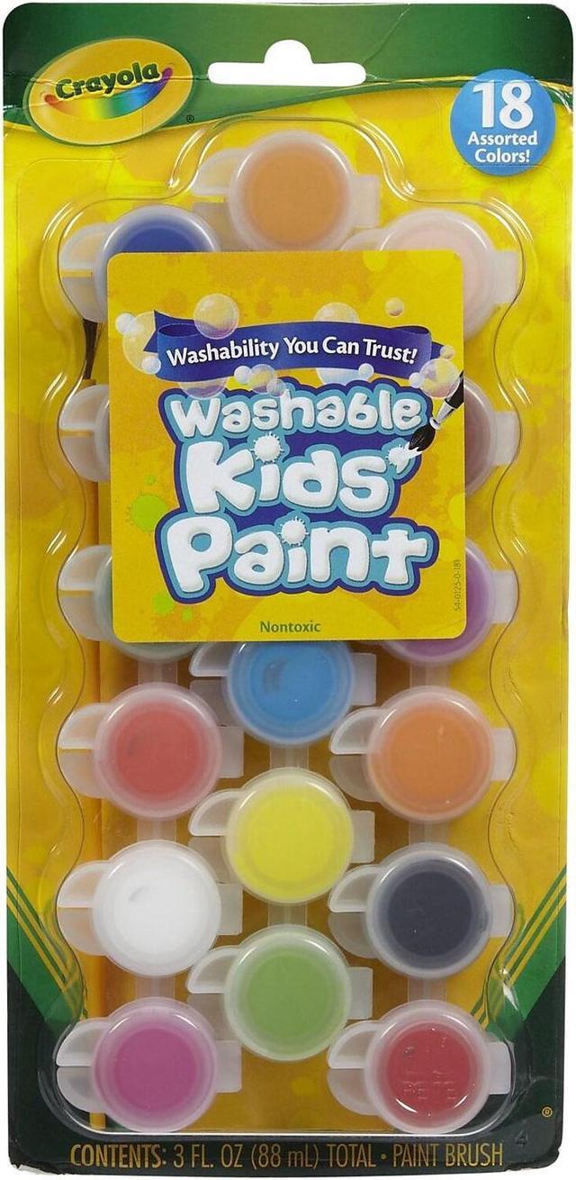 Alt view image 9 of 18 - Crayola Washable Kids' Paint Pots Assorted 54-0125