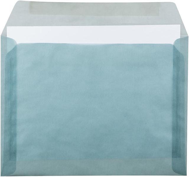 Jam Paper 9 X 12 Booklet Translucent Vellum Envelopes Ocean Blue