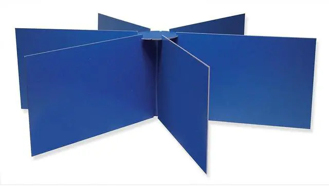 Alt view image 6 of 6 - Pacon Round Table Privacy Baord 48"x14" Blue 3788