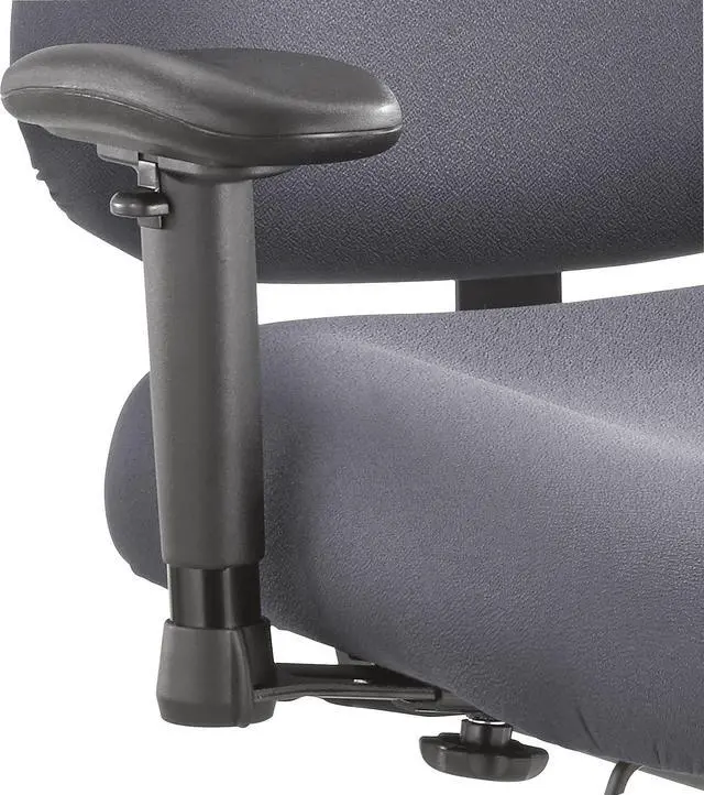 Alt view image 2 of 6 - Safco Height/Width-Adjustable T-Pad Arms for Optimus Big & Tall Chairs Black 1