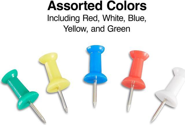 Staples Push Pins, Assorted Colors, 100/Pack (10563-CC)