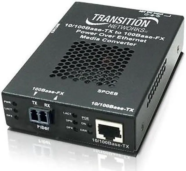 Alt view image 13 of 14 - Transition Networks Stand-alone Fast Ethernet PoE Media Converter