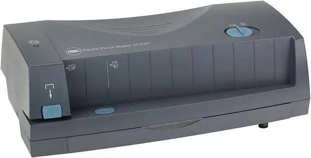 Alt view image 4 of 9 - GBC 24-Sheet 3230ST Electric 2-to-3-Hole Adjustable Punch/Stapler 9/32" Holes Gray 7704280