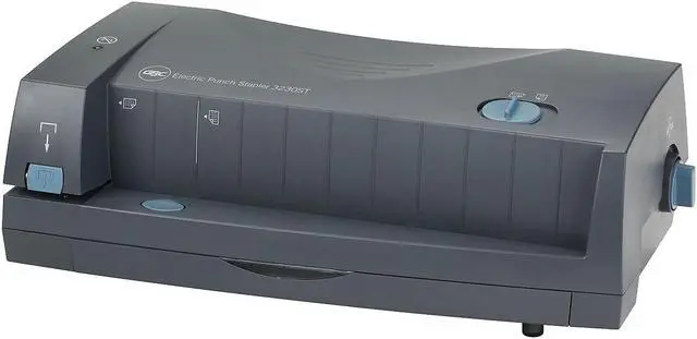 Alt view image 6 of 9 - GBC 24-Sheet 3230ST Electric 2-to-3-Hole Adjustable Punch/Stapler 9/32" Holes Gray 7704280