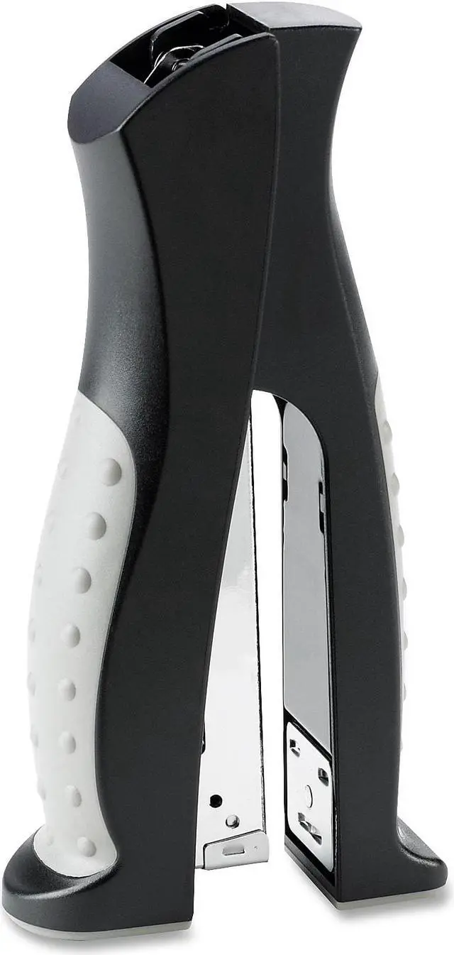 Alt view image 6 of 6 - Business Source Stand Up Stapler Full Strip 20 Sht/210 Cap. Black/Gray 65646