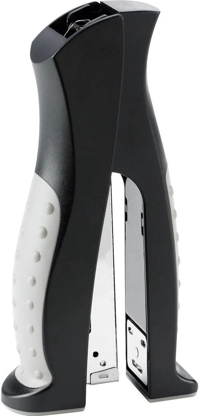 Main image of Business Source Stand Up Stapler Full Strip 20 Sht/210 Cap. Black/Gray 65646