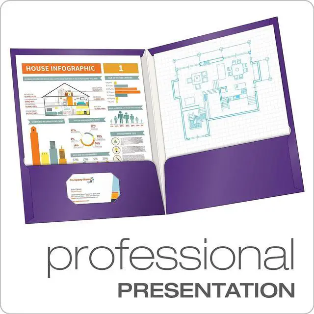 Alt view image 2 of 13 - Oxford High Gloss Laminated Paperboard Folder 100-Sheet Capacity Purple 25/Box