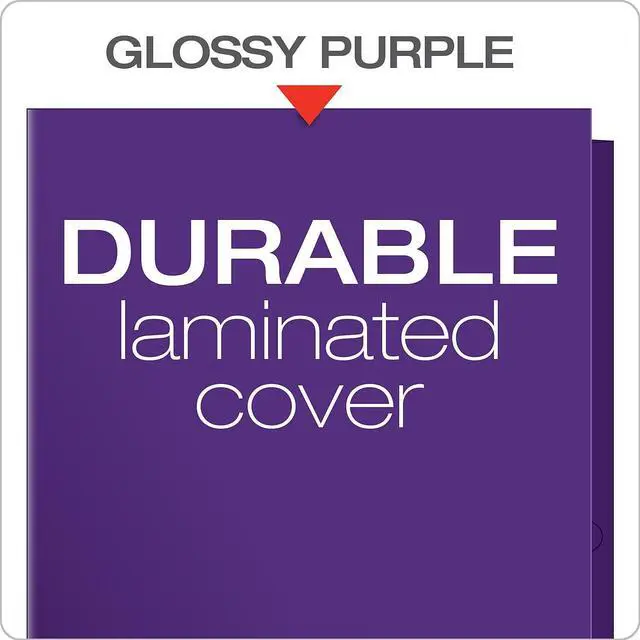 Alt view image 4 of 13 - Oxford High Gloss Laminated Paperboard Folder 100-Sheet Capacity Purple 25/Box