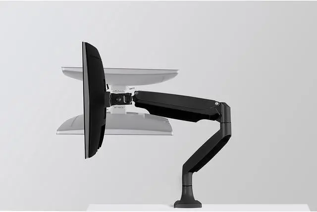 Alt view image 11 of 19 - Mount-It! Height Adjustable Single Monitor Desk Mount Arm for 13"-32" Monitors (MI-1771B) MI-1771-BLACK