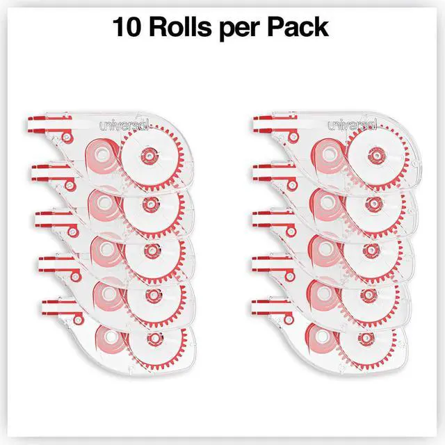 Alt view image 16 of 18 - Universal Side-Application Correction Tape Non-Refillable 1/5" x 393" 10/Pack 75612