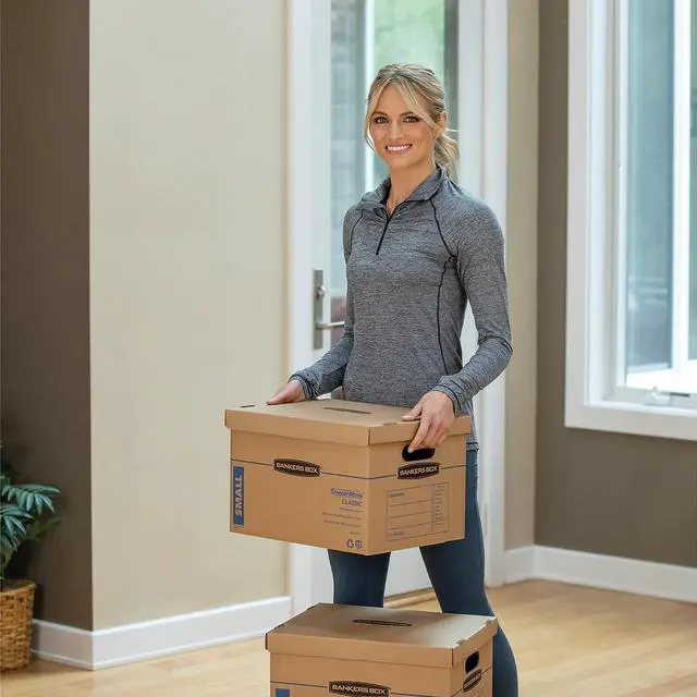 Alt view image 10 of 13 - Fellowes Storage File Boxes w/Lid 550 lb 12"x15"x10" 20/CT Kraft/GN 1277008