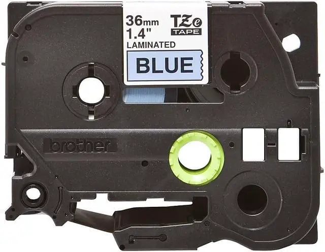 Alt view image 9 of 17 - Brother TZE-561 Label Maker Tape 1.42"W Black on Blue TZE561