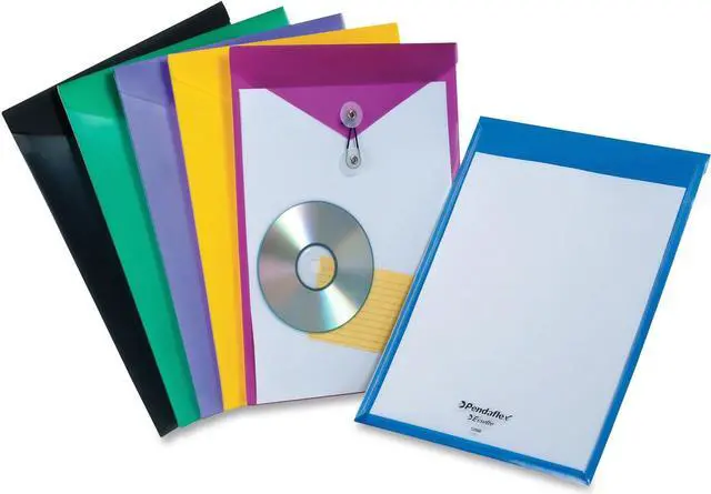 Alt view image 3 of 4 - Pendaflex ViewFront Poly Envelope – 8.50” x 11”, Poly – Blue, Black, Yellow, Purple, Green, Magenta – 1 Each